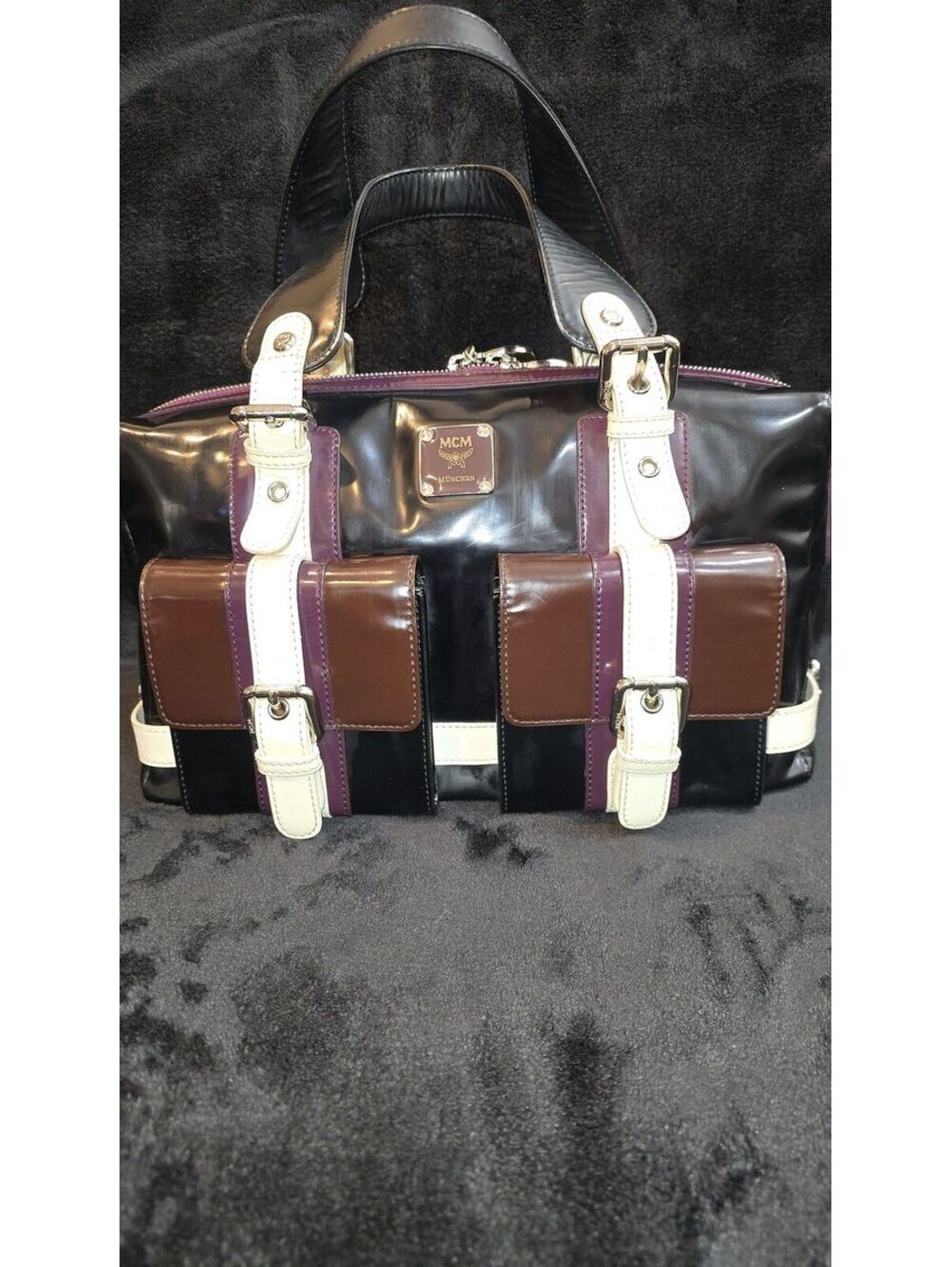 L24. MCM Patent Leather Handbag